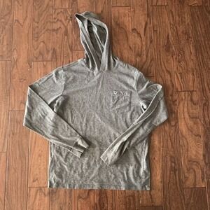 Vineyard Vines Edgartown Boys XL (18) Gray Long Sleeve Hooded Shirt